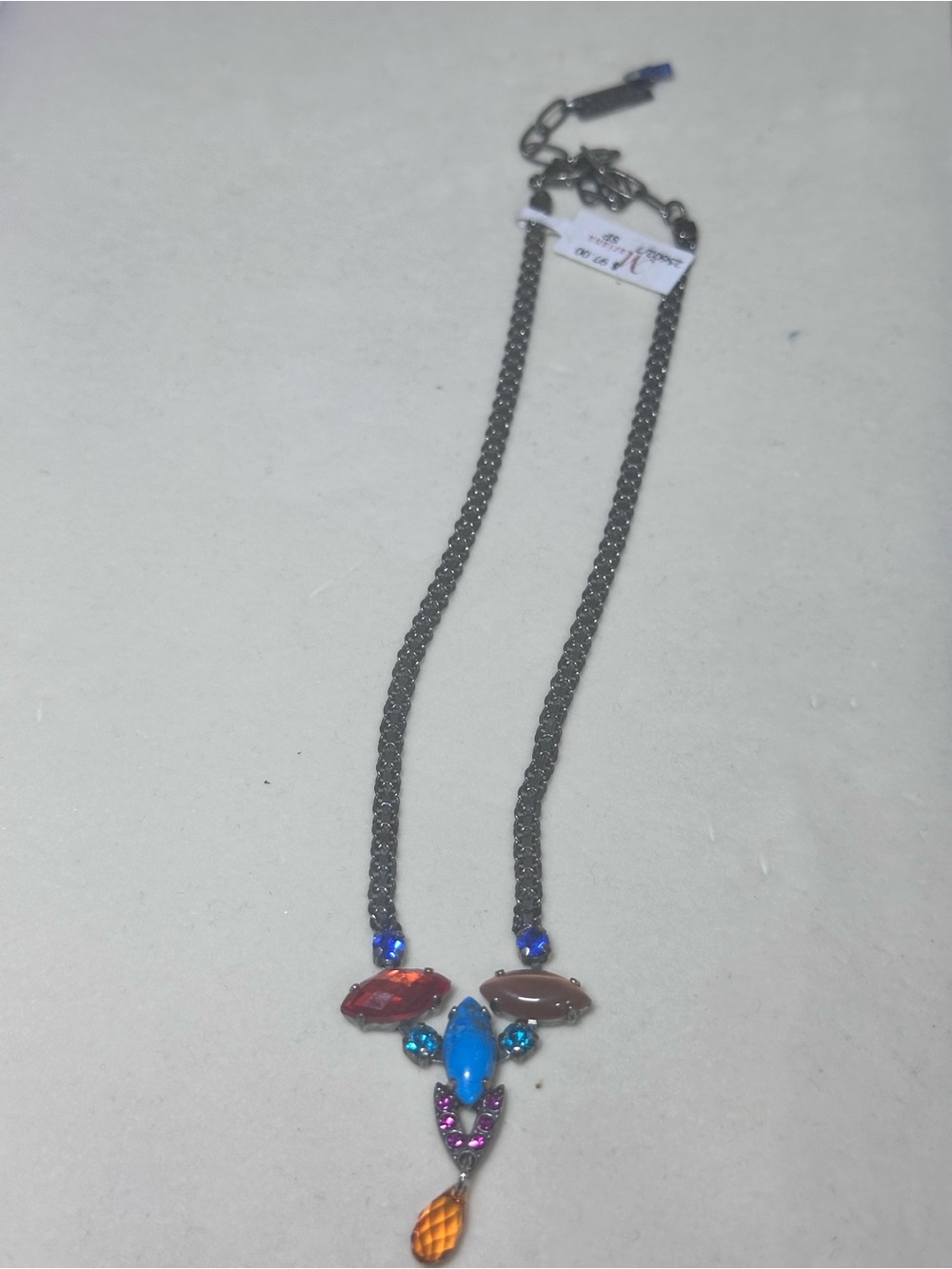 Mariana Multicolor Gemstone Pendant Necklace